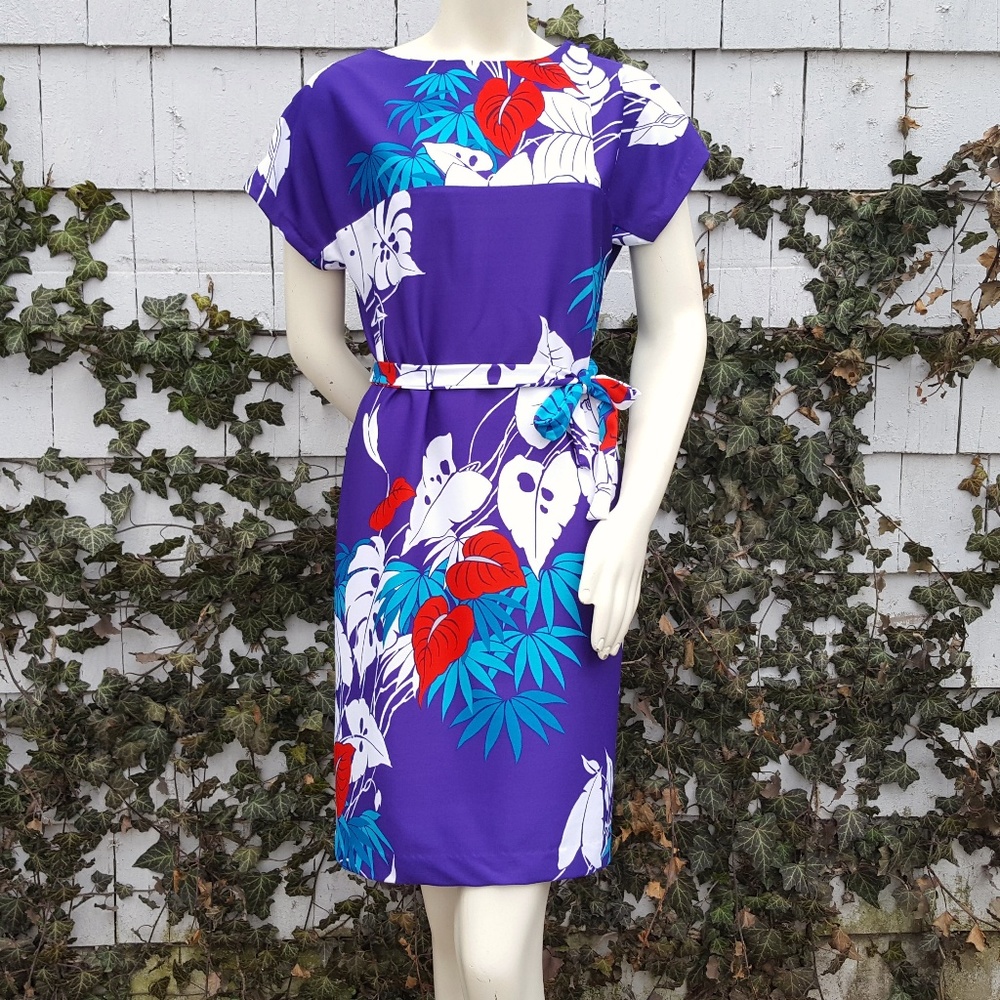 Vintage Hilo Hattie Hawaiian Tropical Dress